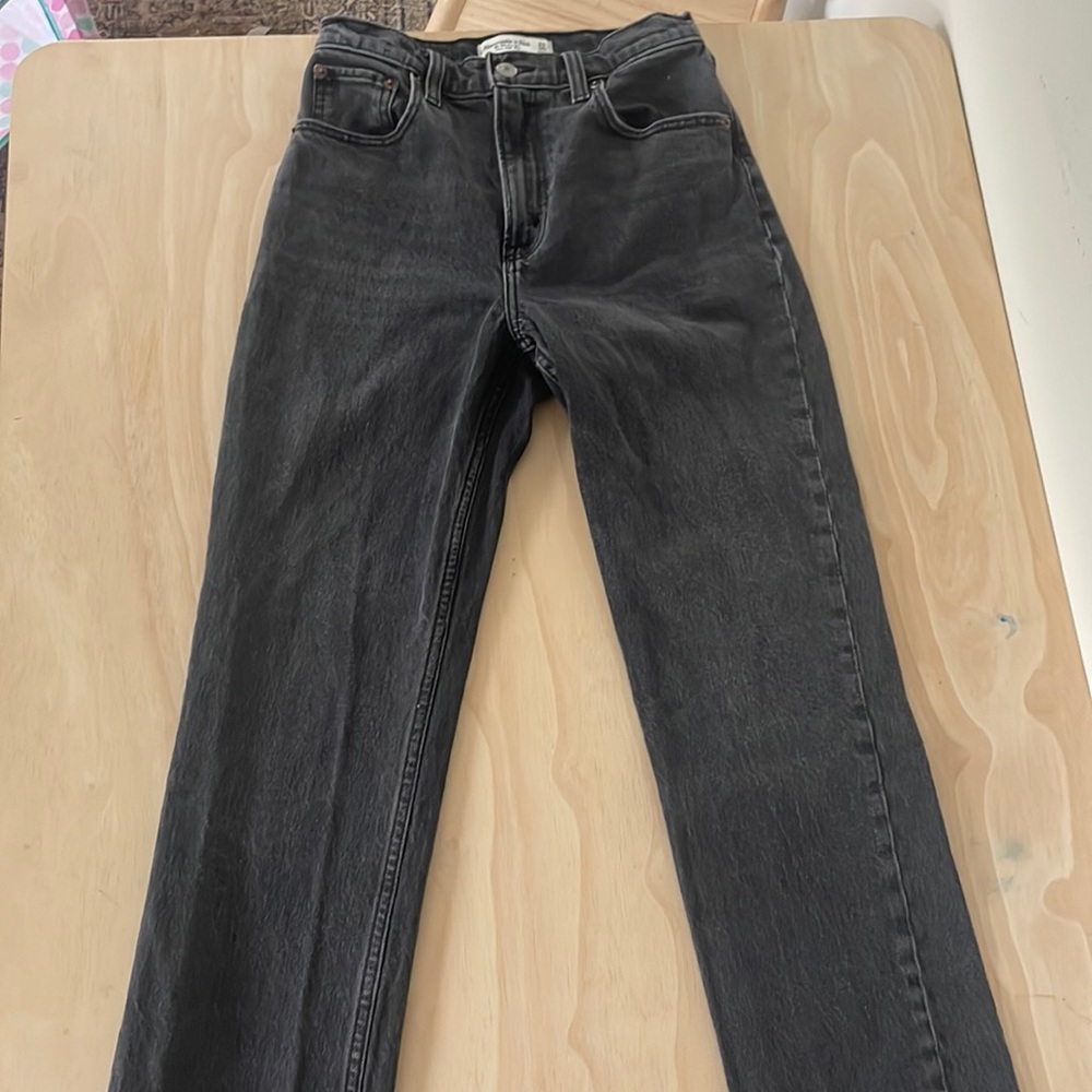 Black straight leg jeans , size 00